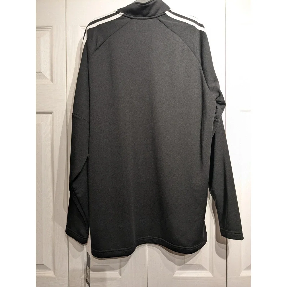 Adidas Pullover Men XL Black French Terry 1/4 Zip Golf UPF 50 Mock Nk NWT